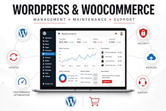 manage and maintain your wordpress or woocommerce website