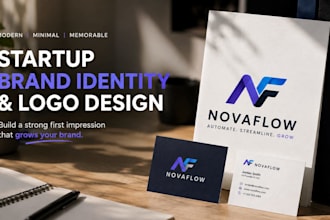 design a modern saas startup logo and brand identity