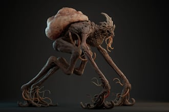 craft cinematic horror creatures with realistic anatomy for games, film and vfx