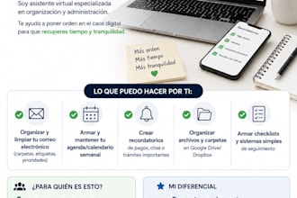 organizo tu agenda, correo y documentos como asistente