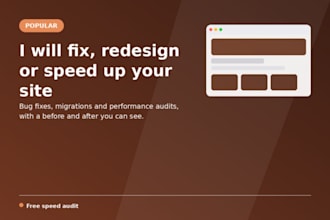 fix redesign and speed up your slow or broken website