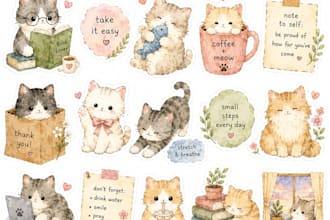 design cute sticker sheets for your business or planner