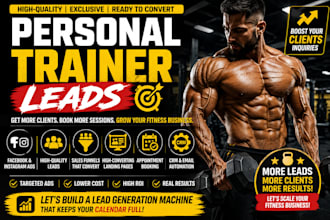 personal trainer leads health and fitness logo website gym personal trainer lead