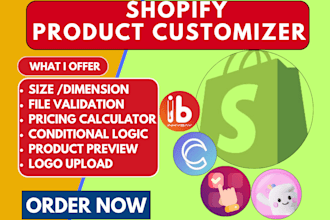 setup shopify product customizer globo zepto easify inkbay kickflip customily