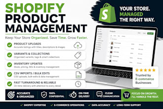 professionally upload and manage shopify products