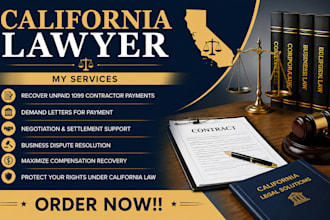 help recover unpaid 1099 contractor compensation in california