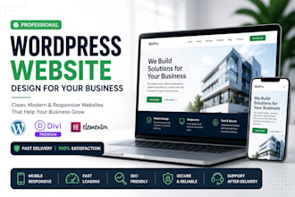 build a responsive wordpress website or woocommerce site