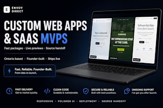 build a custom web app saas mvp ai app react nextjs website