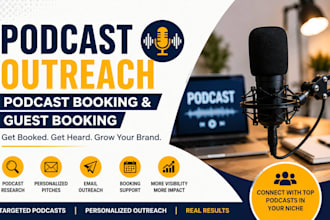 do podcast outreach, podcast booking and guest booking for targeted podcasts