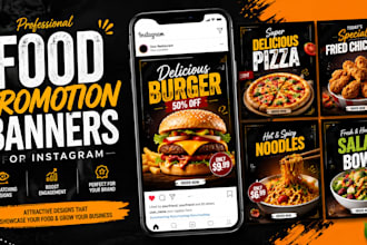 design food promotion banners for instagram