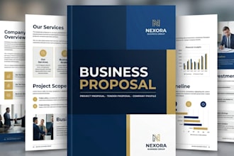 design a professional business proposal, project proposal and company profile