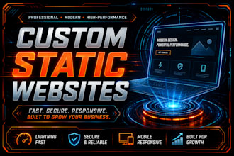 design and code a high speed custom static website