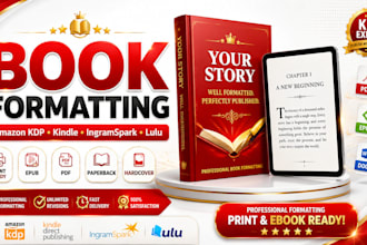 edit format book ebook amazon KDP kindle paperback ingramspark lulu