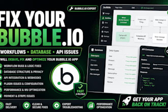 fix bubble io workflows, database and API issues