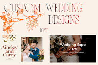 design personalized canva wedding website rsvp wedding invitation signage