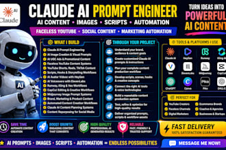 claude ai prompt engineer ai video generation ai image creation faceless youtube
