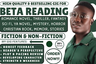 beta read and critique your romance novel fantasy thriller erotica beta reader