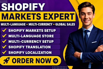 setup shopify markets multi language multi currency for international sales