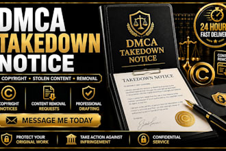 draft a dmca takedown notice for stolen content copyright infringement