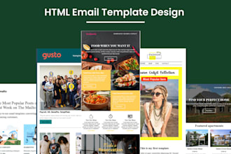 develop an html email template