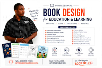 design curriculum guide, educational workbook, textbook, learning activity book
