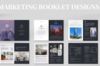 design luxury real estate brochure, property marketing booklet, om, sales kit