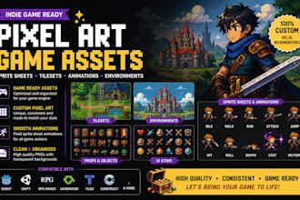 custom pixel art assets sprite sheets tilesets for godot unity rpg maker