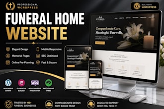 design a professional funeral home website in wordpress