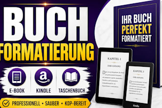 formatieren sie ihr deutsches buch ebook, taschenbuchformatierung fur amazon kd