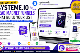 systeme io lead magnet funnel email list builder funnel template order bump