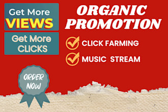 do stream click farming  music promotion organic  spotify music growth for view