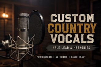 sing and record professional male lead or backing vocals for your songs