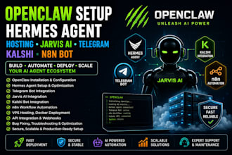 openclaw setup hermes agent hosting openclaw jarvis ai telegram kalashi n8n bot