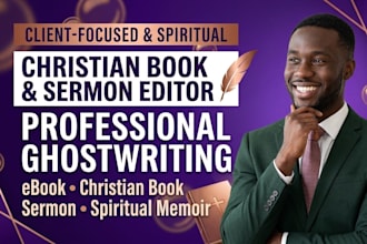 ghostwrite christian ebook christian book sermon spiritual memoir book editor