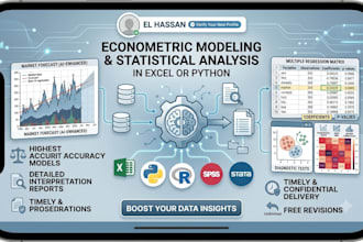 do econometric modeling and statistical data analysis in excel or python