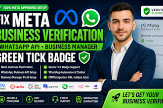 fix meta business verification whatsapp API twilio business manager suite setup