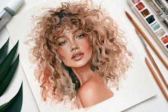 illustrate anything in watercolor style