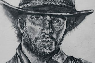 draw a detailed realistic pencil portrait sketch