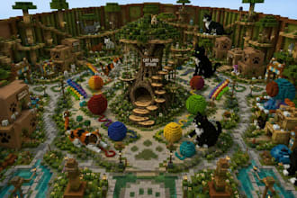 build custom minecraft farms, survival bases and spawns