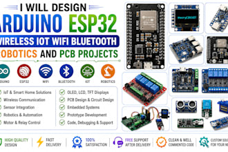 design arduino esp32 wireless iot wifi bluetooth robotics and  pcb projects