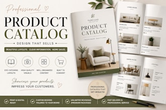 design minimalist product catalog on canva