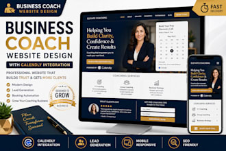 design a business coach website with calendly integration