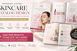 design luxury skincare catalog beauty brochure,  brand pdf