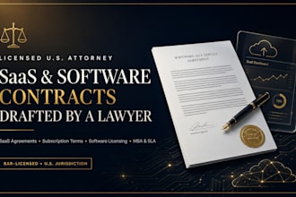 draft bulletproof software licensing and saas contracts as a US attorney