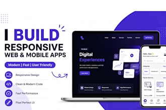 build responsive web and mobile apps as front end  developer