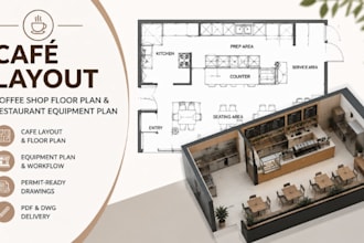 design cafe layout, coffee shop floor plan restaurant equipment plan