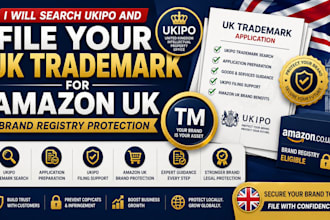search ukipo and file your UK trademark for amazon UK brand registry protection
