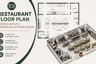 design restaurant floor plan, seating layout commercial kitchen design autocad