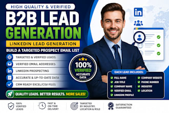 b2b lead generation, linkedin lead generation and build a prospect email list