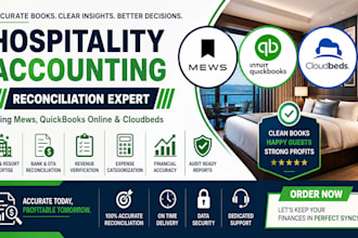 reconcile hospitality accounting using mews quickbooks online and cloudbeds